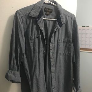 blue button-down no boundaries top